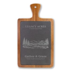 Gather and Graze engraved North Woods charcuterie board